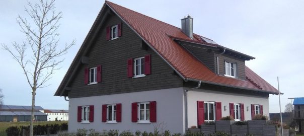 Referenz, Holzhaus Fassadenputz